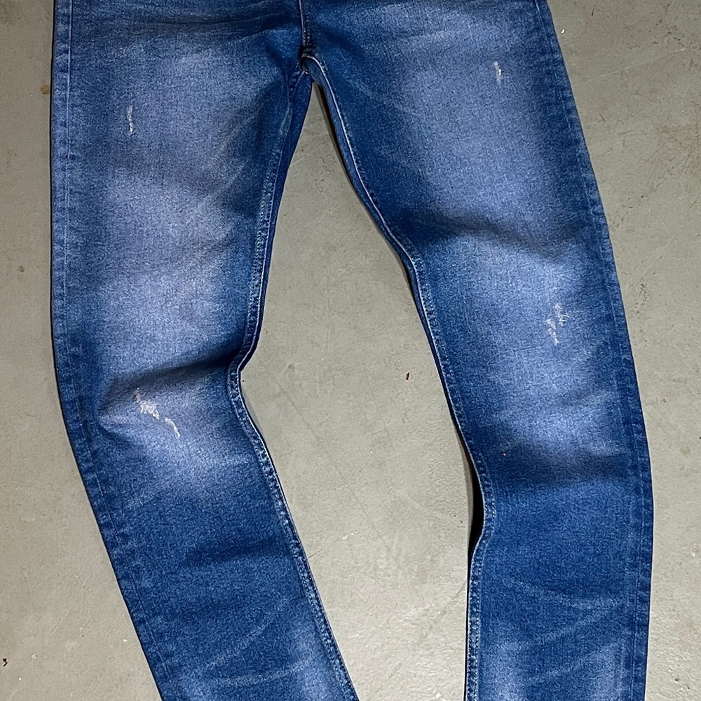 ASOS Men's Distressed Blue Skinny Jeans